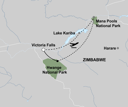 Klik op de afbeelding voor een vergroting fly in safari de hoogtepunten van zimbabwe.png