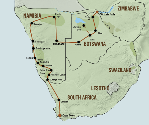 Klik op de afbeelding voor een vergroting kampeersafari van kaapstad naar victoria falls 001.png