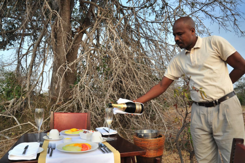 selous serena camp buiten eten.png