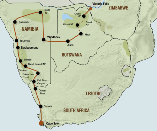 Klik op de afbeelding voor een vergroting kampeersafari van victoria falls naar kaapstad.png