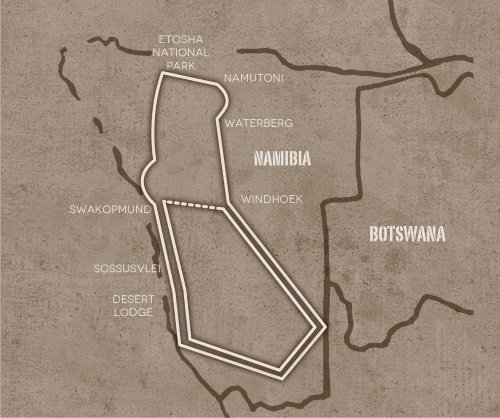 Klik op de afbeelding voor een vergroting groepsreis zuidelijke Afrika Op avontuur door Namibie